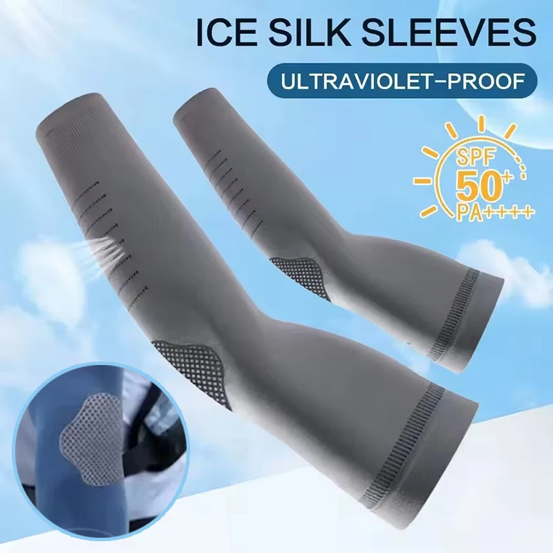 Cycling Arm Warmers - Summer Sun Protection Ice Silk Sleeves