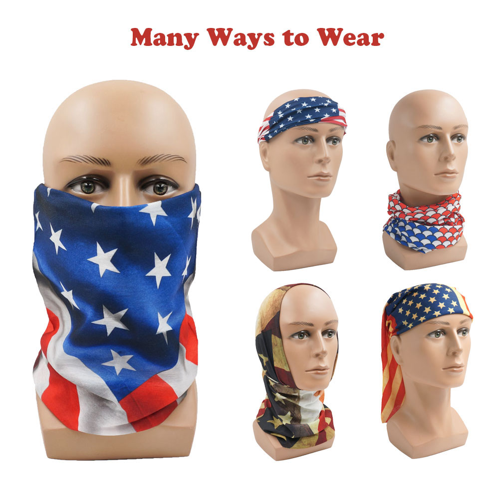 USA Flag Pattern Sun Protectiv - Cycling Gear Man ulasan dan harga