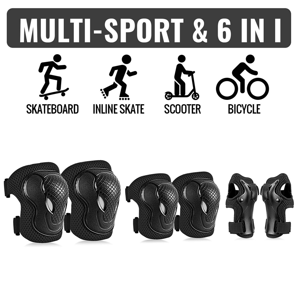 6Pcs Kids Knee Pads & Elbow Pa - Youth Cycling Gear ulasan dan harga