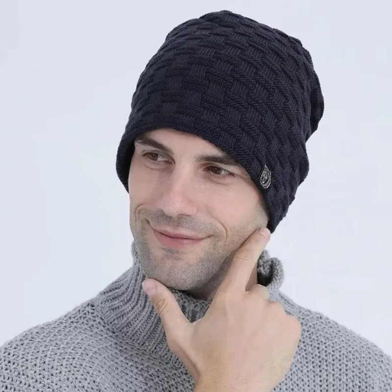 Mens Plush Lining Beanie Winte - Cycling Gear In Winter ulasan dan harga