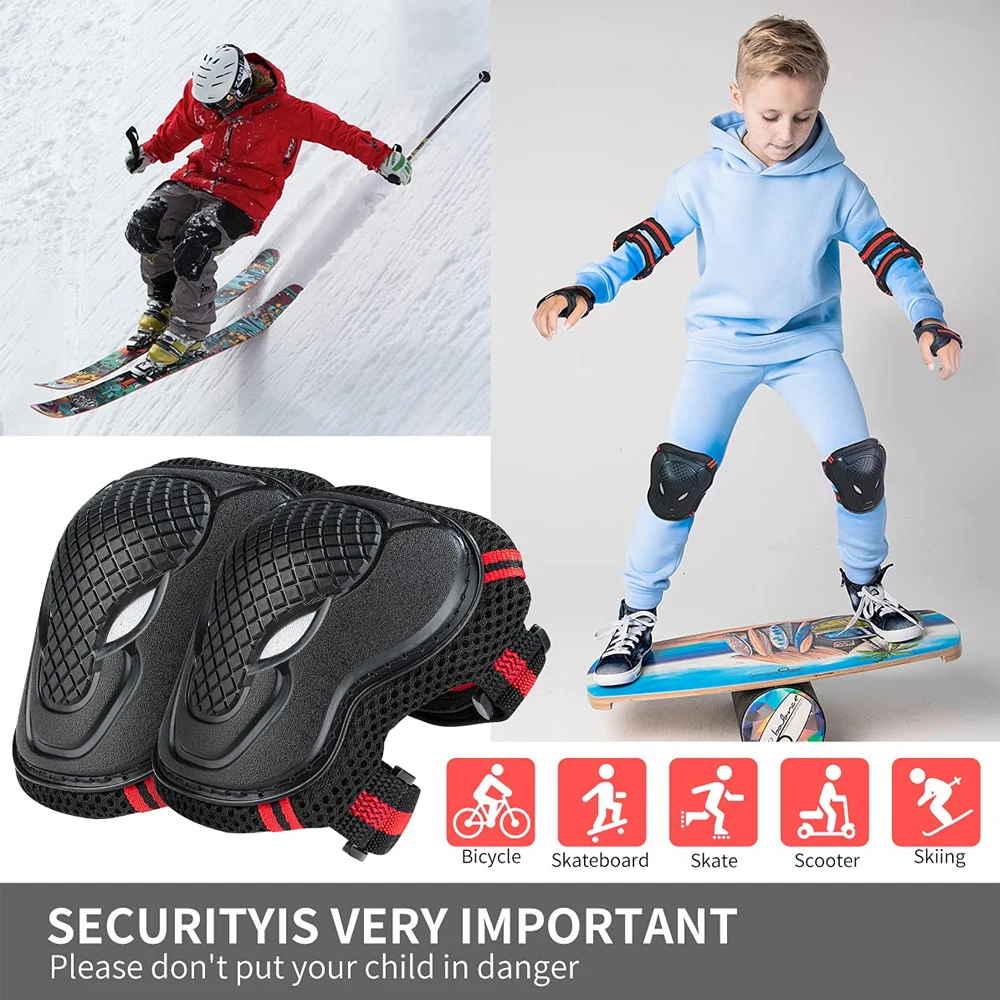6PCS Youth/Kids Knee Pads Elbo - Youth Cycling Gear ulasan dan harga