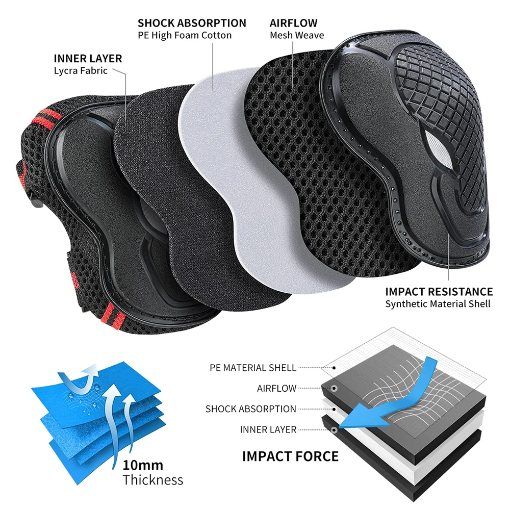 6PCS Youth/Kids Knee Pads Elbo - Youth Cycling Gear ulasan dan harga