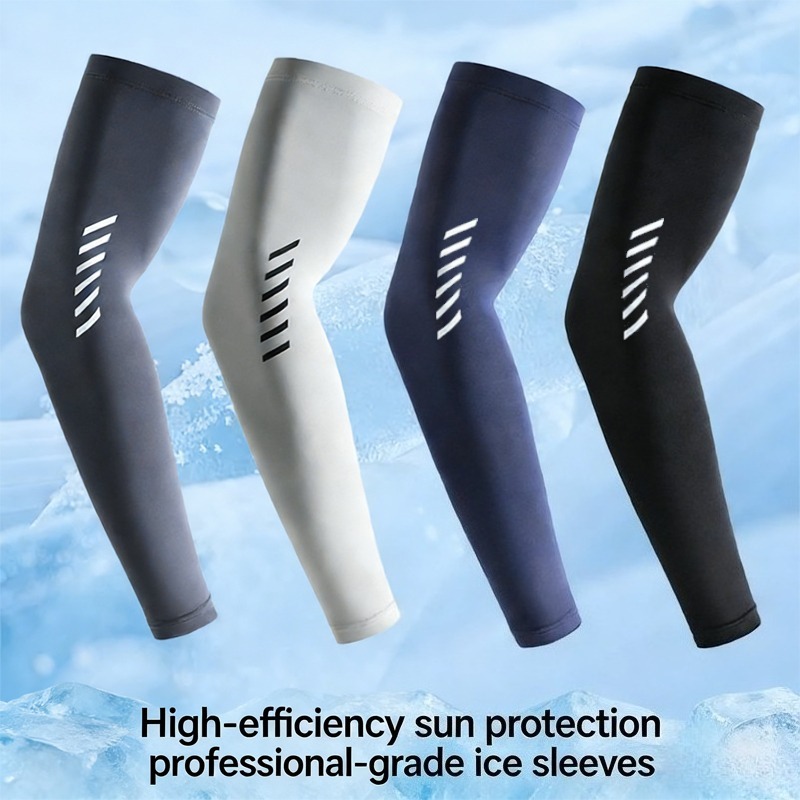 1 Pair Ice Silk Sleeve Lightwe - Cycling Arm Warmers ulasan dan harga