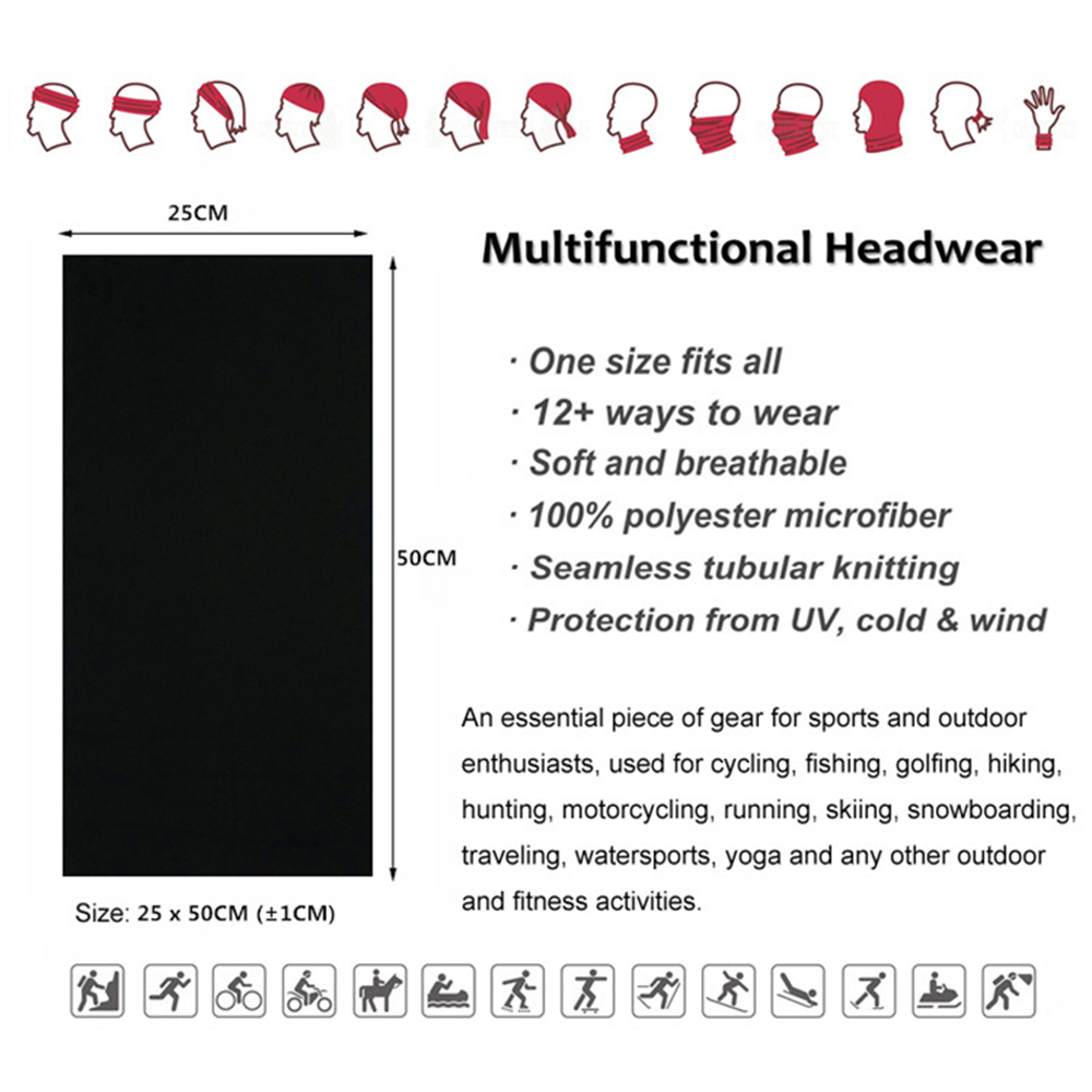 Seamless Solid Color Bandanas  - Cycling Gear Man ulasan dan harga